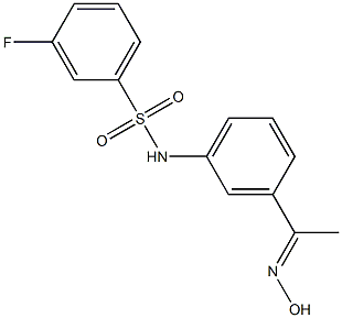 3-fluoro-N-{3-[1-(hydroxyimino)ethyl]phenyl}benzene-1-sulfonamide Structure