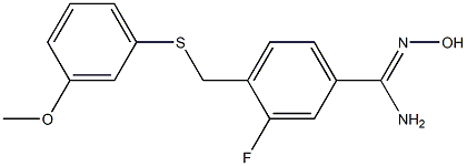 3-fluoro-N'-hydroxy-4-{[(3-methoxyphenyl)sulfanyl]methyl}benzene-1-carboximidamide
