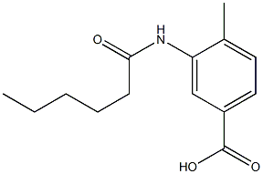 3-hexanamido-4-methylbenzoic acid Struktur