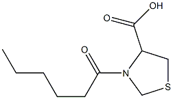 3-hexanoyl-1,3-thiazolidine-4-carboxylic acid Struktur