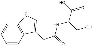 3-hydroxy-2-[(1H-indol-3-ylacetyl)amino]propanoic acid Structure