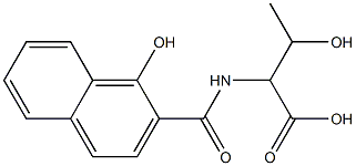 3-hydroxy-2-[(1-hydroxy-2-naphthoyl)amino]butanoic acid 结构式