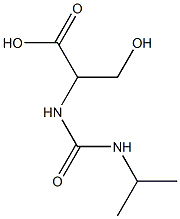 3-hydroxy-2-[(propan-2-ylcarbamoyl)amino]propanoic acid 化学構造式
