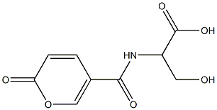 3-hydroxy-2-{[(2-oxo-2H-pyran-5-yl)carbonyl]amino}propanoic acid