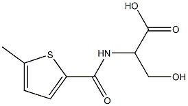 3-hydroxy-2-{[(5-methylthien-2-yl)carbonyl]amino}propanoic acid 结构式