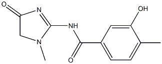 3-hydroxy-4-methyl-N-(1-methyl-4-oxo-4,5-dihydro-1H-imidazol-2-yl)benzamide 化学構造式