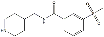 3-methanesulfonyl-N-(piperidin-4-ylmethyl)benzamide 化学構造式