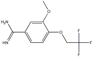 3-methoxy-4-(2,2,2-trifluoroethoxy)benzenecarboximidamide,,结构式