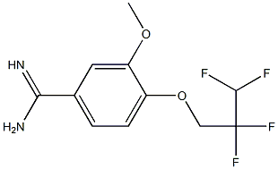 3-methoxy-4-(2,2,3,3-tetrafluoropropoxy)benzene-1-carboximidamide 化学構造式