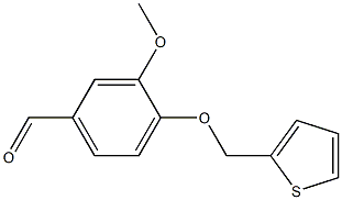 3-methoxy-4-(thiophen-2-ylmethoxy)benzaldehyde 化学構造式