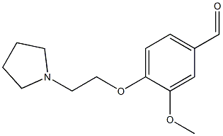 3-methoxy-4-[2-(pyrrolidin-1-yl)ethoxy]benzaldehyde 化学構造式