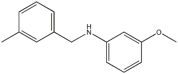 3-methoxy-N-[(3-methylphenyl)methyl]aniline 化学構造式