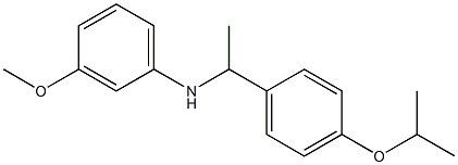 3-methoxy-N-{1-[4-(propan-2-yloxy)phenyl]ethyl}aniline,,结构式