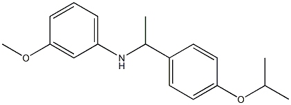 3-methoxy-N-{1-[4-(propan-2-yloxy)phenyl]ethyl}aniline 化学構造式