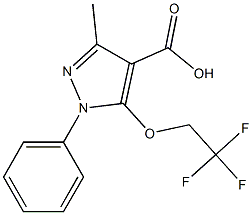 3-methyl-1-phenyl-5-(2,2,2-trifluoroethoxy)-1H-pyrazole-4-carboxylic acid Structure