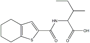 3-methyl-2-(4,5,6,7-tetrahydro-1-benzothiophen-2-ylformamido)pentanoic acid Structure