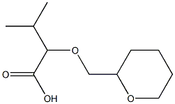 3-methyl-2-(tetrahydro-2H-pyran-2-ylmethoxy)butanoic acid,,结构式