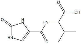 3-methyl-2-[(2-oxo-2,3-dihydro-1H-imidazol-4-yl)formamido]butanoic acid Struktur