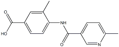 3-methyl-4-{[(6-methylpyridin-3-yl)carbonyl]amino}benzoic acid Structure