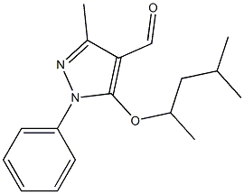  3-methyl-5-[(4-methylpentan-2-yl)oxy]-1-phenyl-1H-pyrazole-4-carbaldehyde