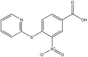3-nitro-4-(pyridin-2-ylsulfanyl)benzoic acid,,结构式