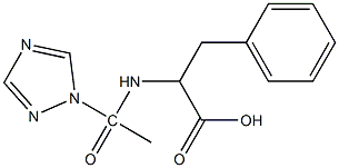 3-phenyl-2-[1-(1H-1,2,4-triazol-1-yl)acetamido]propanoic acid Struktur