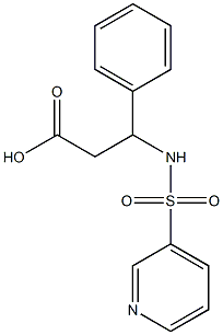 3-phenyl-3-(pyridine-3-sulfonamido)propanoic acid,,结构式