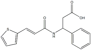3-phenyl-3-[3-(thiophen-2-yl)prop-2-enamido]propanoic acid Structure