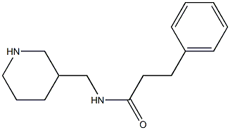 3-phenyl-N-(piperidin-3-ylmethyl)propanamide,,结构式