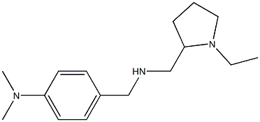 4-({[(1-ethylpyrrolidin-2-yl)methyl]amino}methyl)-N,N-dimethylaniline Struktur