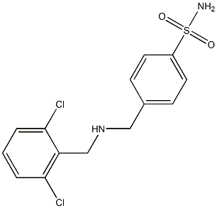 4-({[(2,6-dichlorophenyl)methyl]amino}methyl)benzene-1-sulfonamide Structure