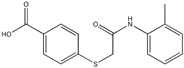 4-({[(2-methylphenyl)carbamoyl]methyl}sulfanyl)benzoic acid 结构式