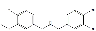 4-({[(3,4-dimethoxyphenyl)methyl]amino}methyl)benzene-1,2-diol Structure