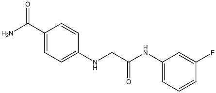 4-({[(3-fluorophenyl)carbamoyl]methyl}amino)benzamide Structure