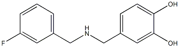 4-({[(3-fluorophenyl)methyl]amino}methyl)benzene-1,2-diol 结构式