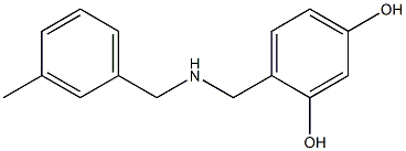 4-({[(3-methylphenyl)methyl]amino}methyl)benzene-1,3-diol Struktur