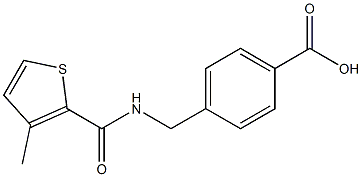 4-({[(3-methylthien-2-yl)carbonyl]amino}methyl)benzoic acid 结构式