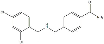 4-({[1-(2,4-dichlorophenyl)ethyl]amino}methyl)benzamide Structure