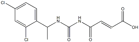 4-({[1-(2,4-dichlorophenyl)ethyl]carbamoyl}amino)-4-oxobut-2-enoic acid 化学構造式