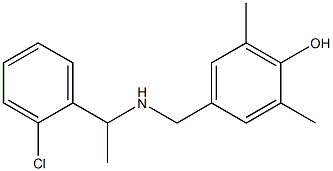 4-({[1-(2-chlorophenyl)ethyl]amino}methyl)-2,6-dimethylphenol Structure