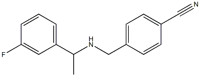4-({[1-(3-fluorophenyl)ethyl]amino}methyl)benzonitrile Struktur