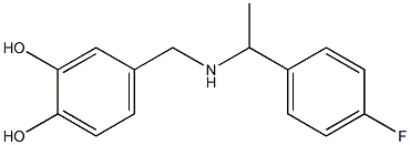 4-({[1-(4-fluorophenyl)ethyl]amino}methyl)benzene-1,2-diol Struktur