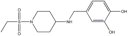 4-({[1-(ethanesulfonyl)piperidin-4-yl]amino}methyl)benzene-1,2-diol,,结构式