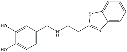 4-({[2-(1,3-benzothiazol-2-yl)ethyl]amino}methyl)benzene-1,2-diol Structure