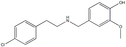 4-({[2-(4-chlorophenyl)ethyl]amino}methyl)-2-methoxyphenol Structure