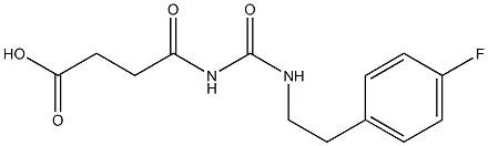 4-({[2-(4-fluorophenyl)ethyl]carbamoyl}amino)-4-oxobutanoic acid,,结构式