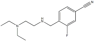 4-({[2-(diethylamino)ethyl]amino}methyl)-3-fluorobenzonitrile,,结构式