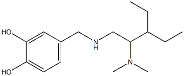 4-({[2-(dimethylamino)-3-ethylpentyl]amino}methyl)benzene-1,2-diol 结构式