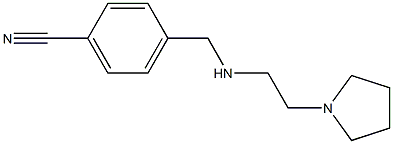 4-({[2-(pyrrolidin-1-yl)ethyl]amino}methyl)benzonitrile Struktur