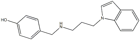 4-({[3-(1H-indol-1-yl)propyl]amino}methyl)phenol 结构式